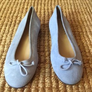 Ballerina suede periwinkle flats by FLATS color